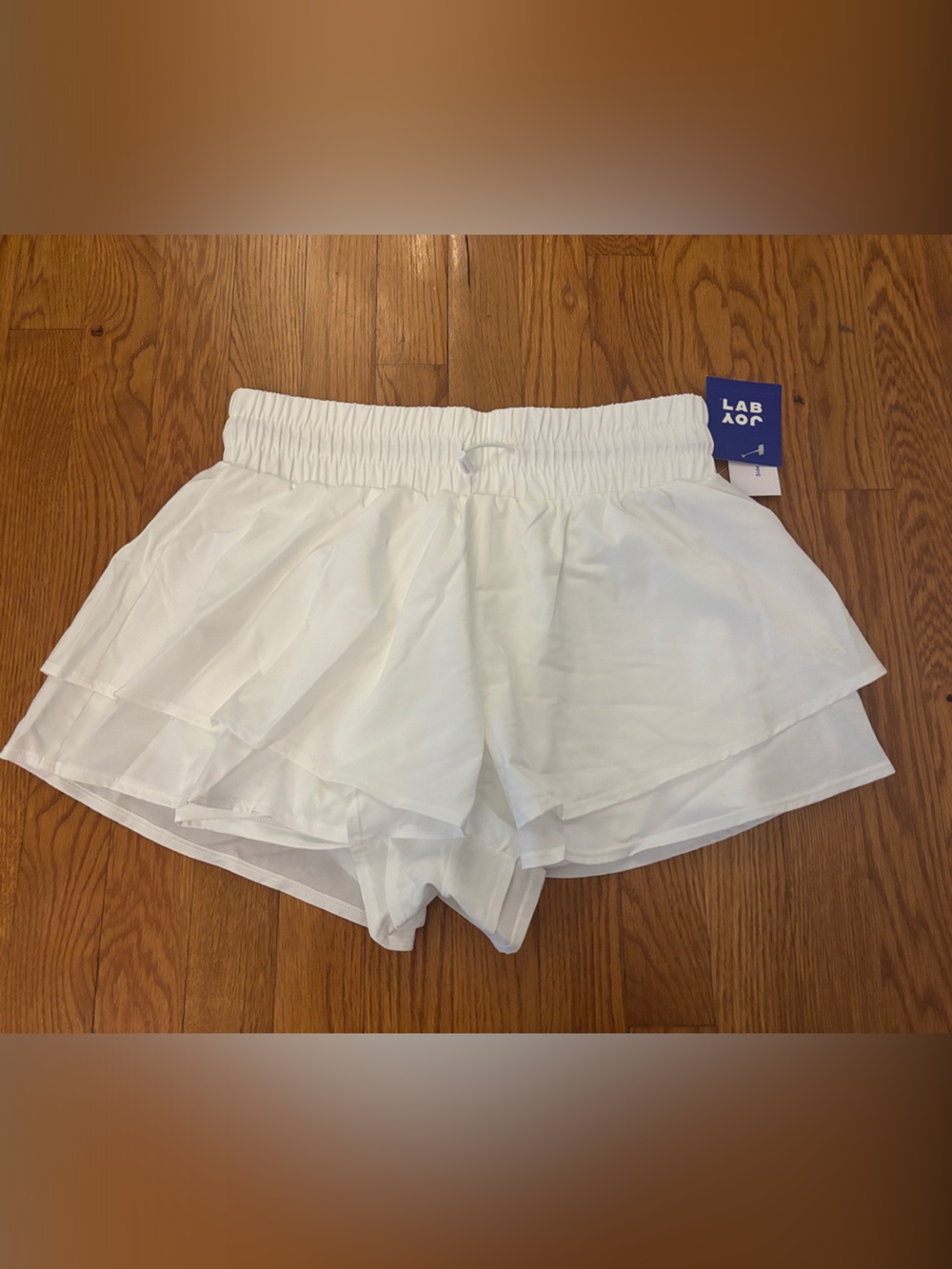 JoyLab White Tiered Athletic Shorts